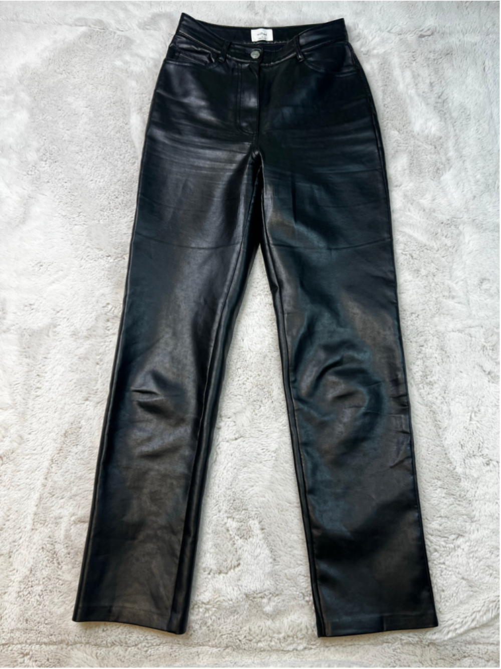 Wilfred Faux Leather Pants Black Size 0 Straight Leg 29" Inseam